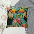 thumbnail image 2 of Fenyluxe Tropical Birds Throw Pillow Covers ,Parrot Toucan Leaves Hibiscus Flowers  Cushion Cases Decorative Pillow Cases for Couch Sofa Bedroom White, 2 of 5