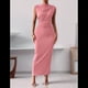 thumbnail image 4 of Vestido Ajustado Fruncido para Mujer Rosa L, 4 of 7
