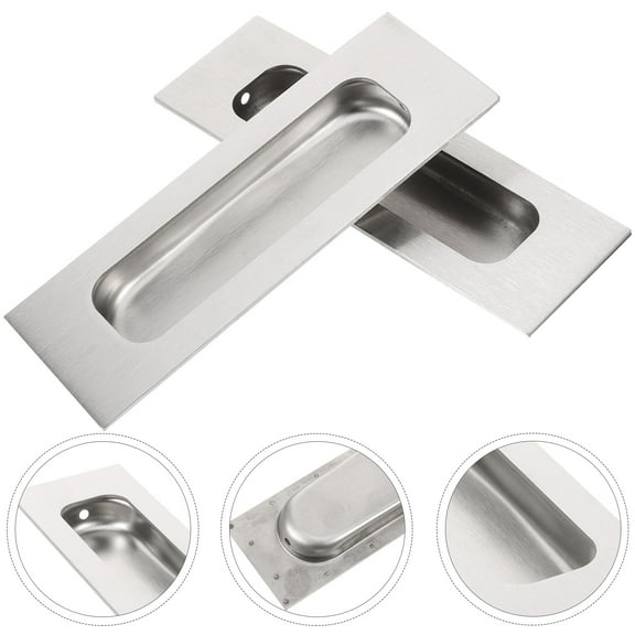BRIGHTFUFU 2Pcs Stainless Steel Recessed Cabinet Pull for Home Decoration 4.72X1.57X0.43In