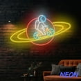 thumbnail image 4 of Handmadetneonsign Astronaut Riding Bike Neon Sign, Riding Astronaut Led Sign, Ride To Space Wall Art, Spaceman Decor 81971, 4 of 5