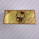 thumbnail image 3 of Billetes de PVC de recuerdo de plástico dorado de Hello Kitty de Anime japonés, billete dorado de gato bonito de dibujos animados para tarjetas de colección clásicas para niños, 3 of 4
