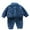 Blue, variant on REDARER Soft Kids Loungewear Cozy Two Piece Outfit with Zipper for Girls and Boys Toddler Winter Pajamas,Kids Clothing,Size:1-2 Years