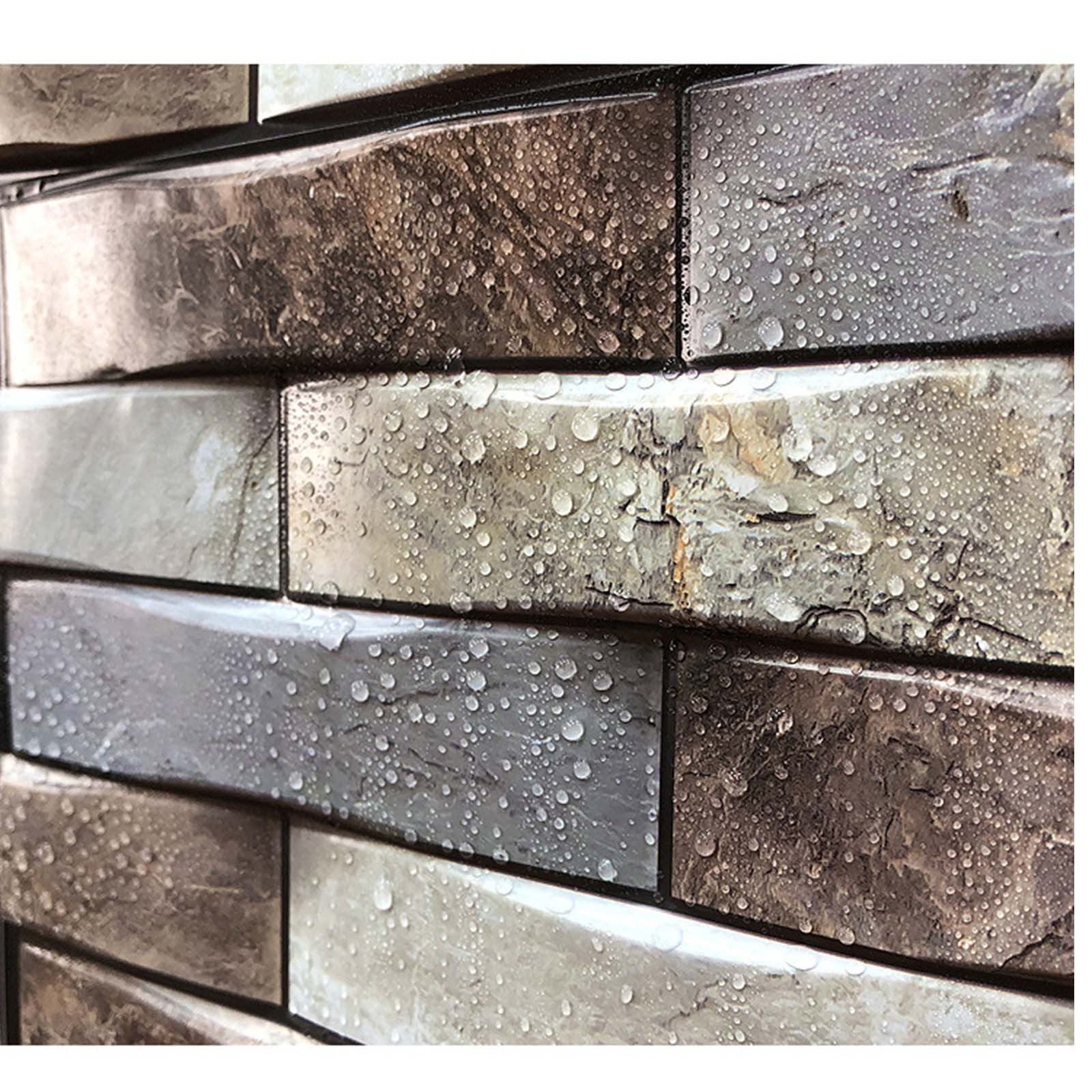 Yeetfub Peel and Stick Backsplash 12"x12" Self Adhesive Marble Kitchen Backsplash Tile Stone Backsplash Peel and Stick Decor for Bathroom Kitchen Laundry Room Camper Shower