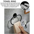 thumbnail image 3 of Adhesive Towel Ring, No Drill Stainless Steel Bathroom Towel Holder, Self Stick Wall Mounted Towel Rack for Kitchen Bathroom, Black Modern Towel Ring, 3 of 4