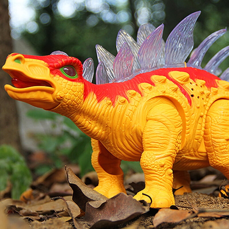 PlayWorld Prehistoric Past Stegosaurus Dinosaur With Lights And Sounds - Orange