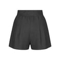 thumbnail image 7 of Miluxas Jean Shorts for Women Trendy Pull On Mid Rise Elastic Waist Summer Casual Stretchy Denim-Like Walking Shorts Dark Gray, 7 of 7
