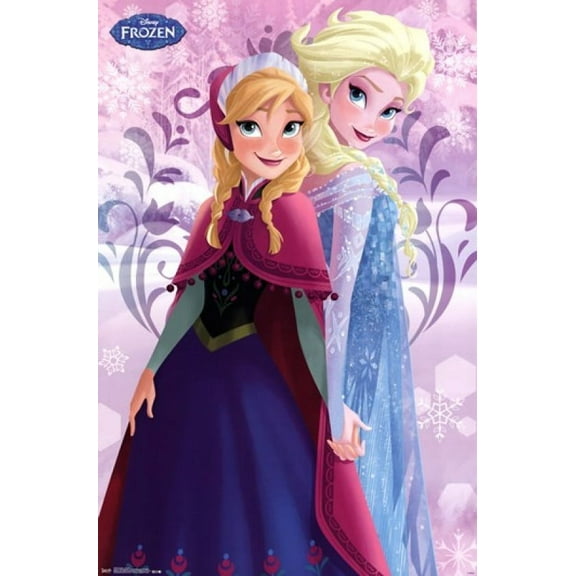 Frozen - Sisters Anna & Elsa Laminated Poster Print (24 x 36)