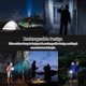 thumbnail image 3 of Yuarrent Linterna Led para tienda de campaña, lámpara de luz para acampar, linterna recargable por USB, 3 modos de iluminación, Base potente para Estufas de camping Yuarrent OD032211-00B, 3 of 6