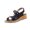 Black, variant on Clearance VerPetridure Women's Sandals Summer Casual Flat Wedge Heel Casual Buckle Solid Color Fish Mouth Female Sandals