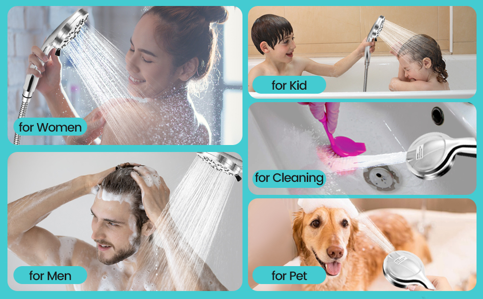 Yezivo 10-Mode Handheld Shower Head with 59-Inch Hose photo 7