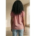 thumbnail image 2 of Ellos Women's Ruffle Trim Peasant Blouse Shirt, 2 of 6