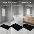 thumbnail image 4 of Unique Bargains Luxury Ultra Soft Absorbent Microfiber Bath Mat Non Slip Black 32" x 20", 4 of 5