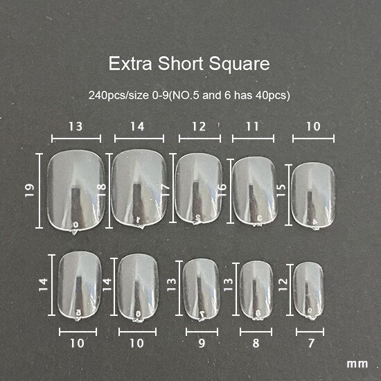 240 Uds puntas Gelly puntas de extensión de uñas de Gel suave cubierta completa preformada esculpido largo ataúd Stiletto punta falsa molde de construcción rápida Tan Jianjun unisex