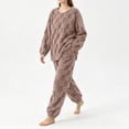 thumbnail image 5 of Vamor Flannel Pajama Sets for Women Two Piece Pjs Sets Fleece Long Sleeve Tops Thick Fuzzy Pants Loungewear Nightwear, 5 of 5