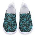 thumbnail image 1 of Zapatillas de deporte con estampado de hojas de marihuana en 3D de verano, mocasines con patrón de plantas, zapatos planos de malla antideslizantes, zapatos para caminar de moda urbana para mujer, 1 of 5
