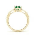 thumbnail image 2 of ANGARA Natural Solitaire Round Emerald Celtic Knot Ring in 14K Yellow Gold for Women (Size-6mm) | May Birthstone, Birthday, Anniversary, Jewelry Gift for Women | Natural Emerald Ring, 2 of 10