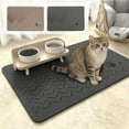 thumbnail image 1 of Alfombra de alimentación para mascotas de barro de diatomeas 20"x12" | Alfombra absorbente antideslizante para alimentos y agua | Poliéster multicolor, resistente a manchas, fácil de limpiar, 1 of 7