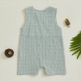 thumbnail image 4 of Baby Onesies Boy Dinosaur Embroidery Print Sleeveless Romper Jumpsuit Newborn Summer Overall Outfit, 4 of 8