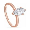 thumbnail image 3 of AFFY 0.90CT 10X5MM Marquise Moissanite Diamond Solitaire Ring for Women 14K Rose Gold over Silver-12.5, 3 of 6