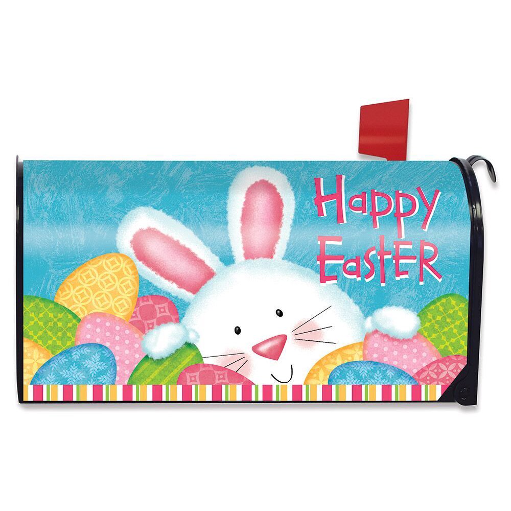 Bunny and Eggs Easter Mailbox Cover Holiday Easter Bunny
