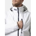 thumbnail image 3 of Chaqueta Helly-Hansen Crew 2.0 con capucha impermeable para hombre, blanca, 4XL, 3 of 7