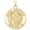 Yellow Gold, variant on Saint Ambrose Religious Medal - 1 Inch Size of a Quarter - Sterling Silver