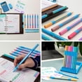 thumbnail image 3 of Schneider Slider Edge Pastel XB (Extra Broad) Ballpoint Pen, 1.4 mm, Light Blue Barrel, Assorted Ink Colors, Adjustable Case Stand of 8 Pens (152289), 3 of 7