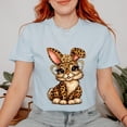 thumbnail image 4 of Easter Leopard Bunny Shirt, Cute Spring Graphic Tee, Short Sleeve, 4 of 5