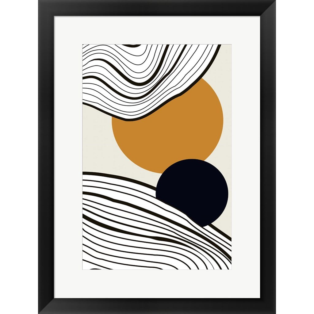 Sun and Moon Rise Black Framed Wall Art with Acrylic Plexiglass