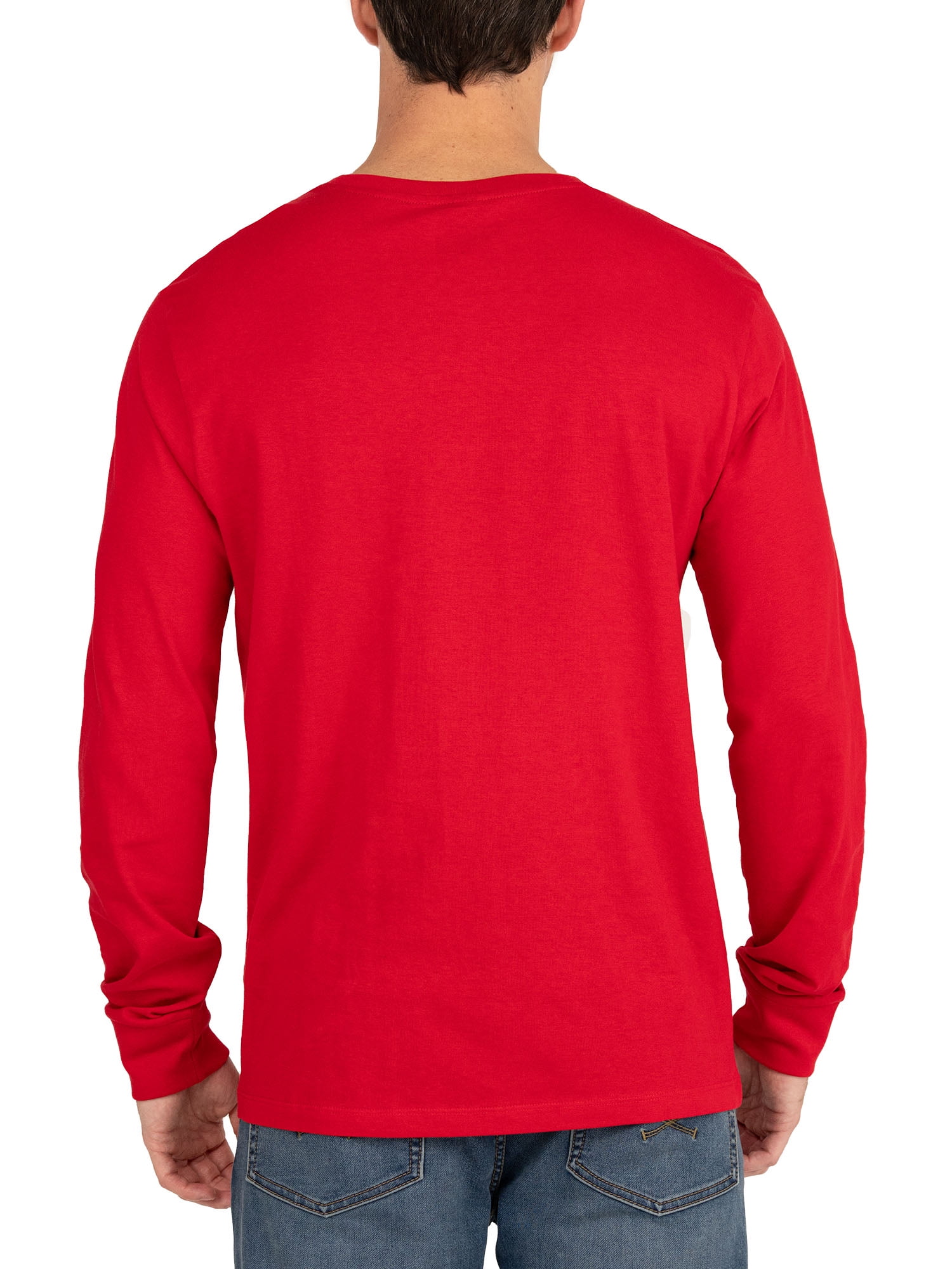 U.S. Polo Assn. Men's Cotton Crewneck Tee with Long Sleeves, Sizes XS-3XL