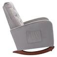 thumbnail image 5 of Glavbiku Modern Baby Room High Back Rocking Nursery Chair,Comfortable Rocker Armchair,Gray, 5 of 7