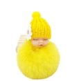 thumbnail image 2 of Llavero con forma de bola de pelo de muñeca, bolso, coche, muñeco de peluche de dibujos animados, colgante, pequeño regalo, artesanía, 2 of 6