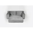 thumbnail image 6 of No Assembly Required Dark Grey Corduroy Loveseat Sofa - Deep Seat, High-Density Memory Foam Couch for Living Room, Dorm, Reading Nook - Comfy &amp; Pet-Friendly, 6 of 6