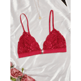 thumbnail image 2 of Women Lace Front-Clasp Wireless Bra Comfortable No-Pad Romantic Lace Bralette Bra, 2 of 5