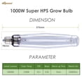 thumbnail image 3 of Foco de cultivo Grow Light Vegelumax 1000W HPS 140000 lm 2100K E39, 1 pieza, 3 of 8