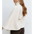 thumbnail image 6 of Wutalume Women's Fashion Solid Color Hooded Button Up Belted Trench Coat Jacket, Classic and Elegant Outerwear for Office and Casual Occasions,Beige L, 6 of 6