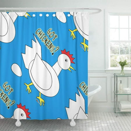 ATABIE Rooster Got Chickens Body Hen Eggs Bird Bantam Fowl Shower Curtain 60x72