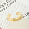 thumbnail image 3 of Vakki Stainless Steel Custom Name Cuff Bracelet Bangle Personalized Name Bracelet 18K Gold Plated Name Cuff Bangle, 3 of 5