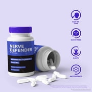 (3 Pack) Nerve Defender – Natural Daily Support Blend for Nerves, Memory & Focus |NerveDefender Easy-to-Take Capsules (180 Capsules)