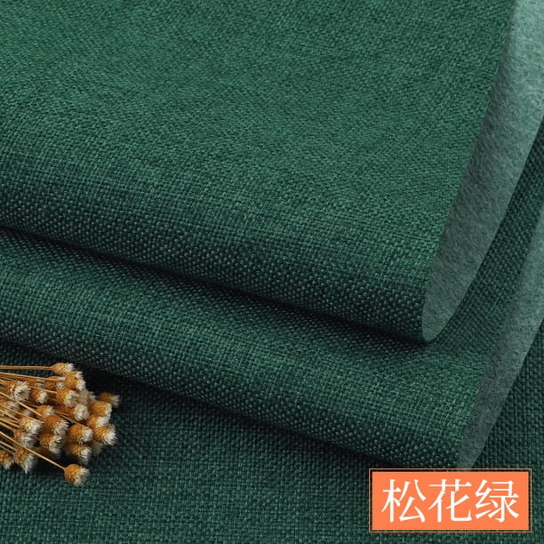 Xiao Hua Tela de Algodón y Lino Verde Oscuro -1 Pieza, 39.37 X 59.06 Pulgadas, Usada para Pintar y Coser Manualidades, Bolsos DIY, Delantales, Cortinas, Manteles, Fundas de Almohada