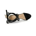 thumbnail image 4 of BLISSFUL STEP Women's Open Toe Stiletto Heeled Lace up Solid Sandals Black 10, 4 of 8