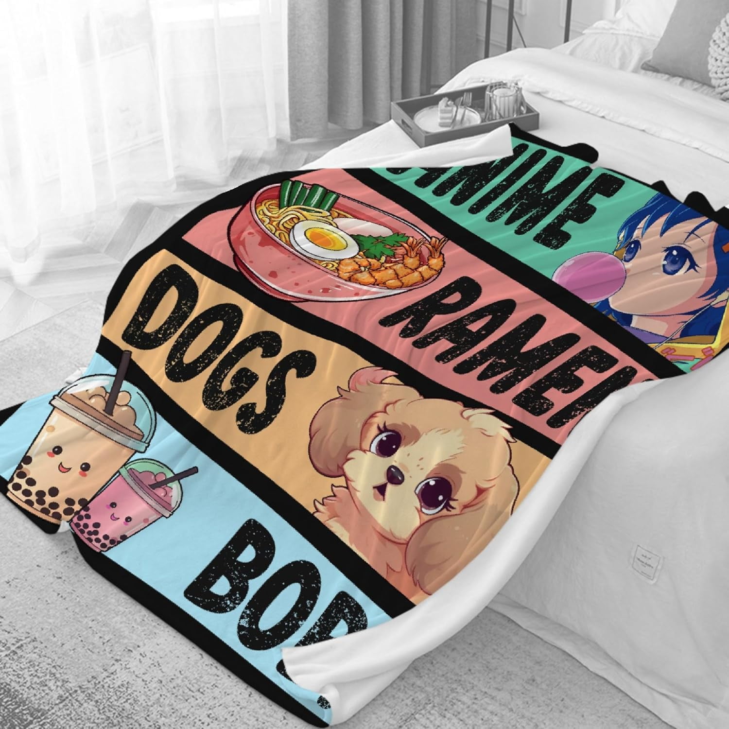 Anime Blanket Gifts for Girls, Kawaii Anime Decor for Women, Luxurious Warm and Cozy Flannel Blanket - L 60X80 Inch Most People''s Choice