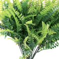 thumbnail image 2 of 12pcs Artificial Flowers for Outdoor Fake Ferns Artificial Boston Fern Plant Artificial Ferns for Outdoor UV Resistant Plastic Plants, 2 of 7