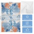 thumbnail image 5 of Blue Red Seahorse Coastal 1 Pack Kitchen Towel, Water Absorbent Dish Towel, Blue Wood Beach Coral Nautical Decorative Hand Towels - Quick Drying Cloth for Cooking Baking, 18x28 Inch, 5 of 8