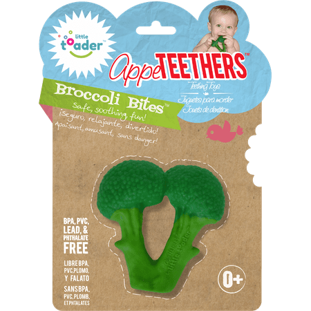 Little Toader Appe TEETHERS Teething Toys, Broccoli Bites