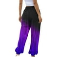 thumbnail image 3 of SBYOJLPB Cinch Bottom Sweatpants for Women with Pockets Purple 8(L), 3 of 4
