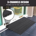 thumbnail image 4 of Rubber Threshold Ramp for Door Curb: 25 3/4 Inch Rise, Cuttable, Heavy - Duty, 2500 LBS Load Capacity, Non - Slip, Channel for Cable, Hose, Wheelchair, Scooter, Car Garage, 4 of 7