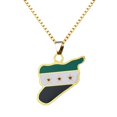 thumbnail image 1 of LUVCLS Collar con colgante de mapa de la bandera de Siria de acero inoxidable de tkerinse para mujeres y hombres, colgante de mapa nacional de Siria, cadena de joyería con mapa de sirios, regalo pat, 1 of 7