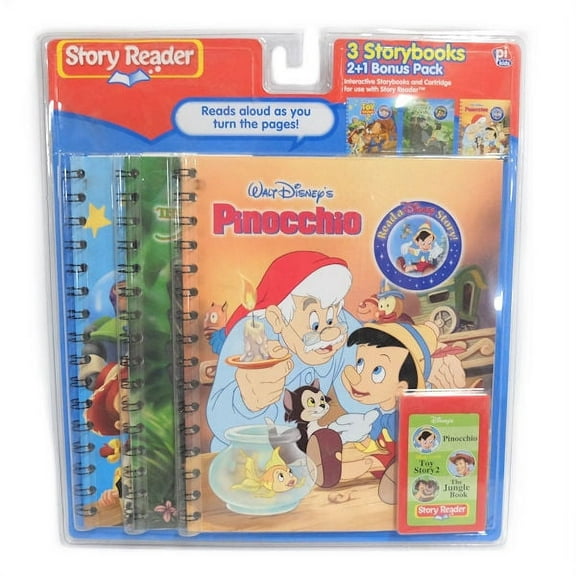 Story Reader: 3 Storybooks Disney Pinocchio, Toy Story 2, The Jungle Book (Hardcover)