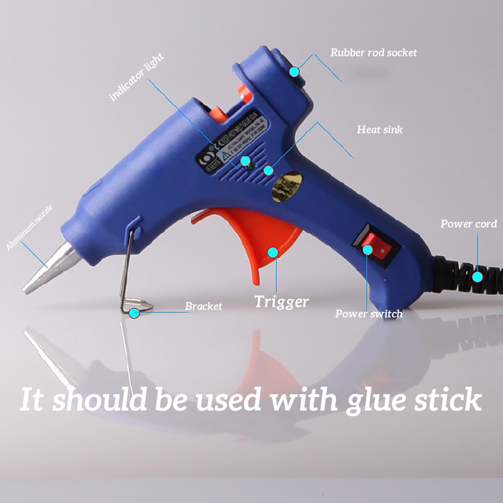 Cadorn DIY Arts And Crafts Mini Hot Glue Machine – Portable Heating Hot Melt Glue Gun for Crafts, Home Repairs & More